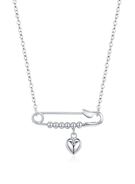 摩典S925纯银创意别针高级感项链