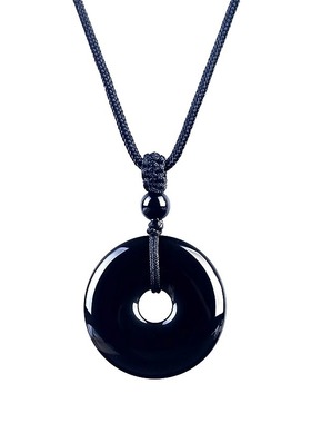 【普陀山官方】金曜石平安扣项链