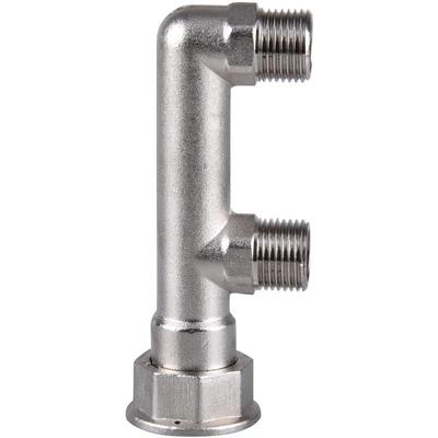 全铜气表活接一分两路三通弯头