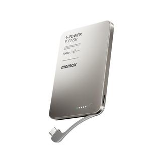 【3C认证可上飞机】MOMAX摩米士2025新款超薄充电宝磁吸自带线快充10000毫安金属适用苹果17iphone16移动电源