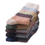 男秋冬厚袜潮流袜民族风长袜子男士加厚保暖羊毛袜复古男人袜个性