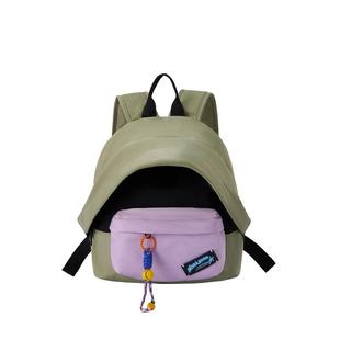 MGRASSGO帽檐包双肩背包女日韩休闲百搭帆布迷你逛街洋气小书包包