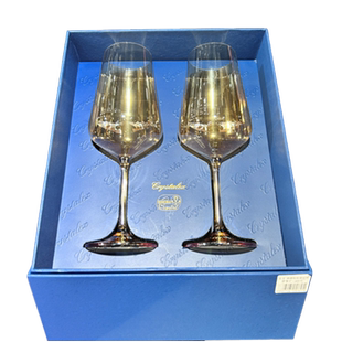 捷克进口水晶红酒杯套装结婚送礼轻奢高颜值家用高档高脚杯礼盒装