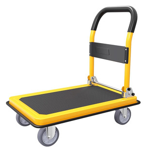 小推车平板车拉货拖车搬运车便携折叠四轮静音手推车家用快递拉车