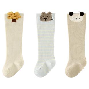 童泰婴儿袜子男女宝宝长筒袜儿童高筒袜新生儿过膝袜不勒腿宽口袜