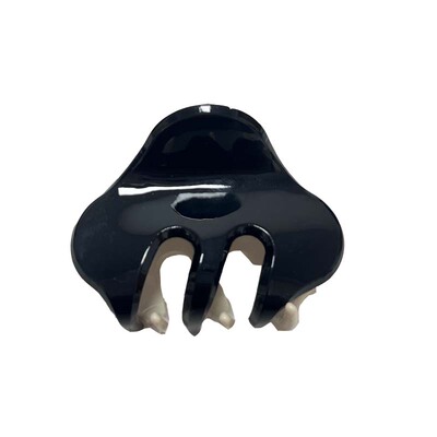 温柔气质简约拼色半扎鲨鱼抓夹