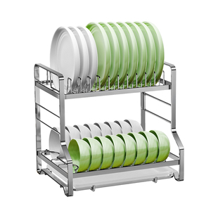 护家不锈钢碗碟收纳架厨房置物架多功能放碗筷盒碗碟碗盘沥水架子