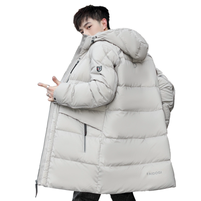 鹅绒派克服双保暖中长款