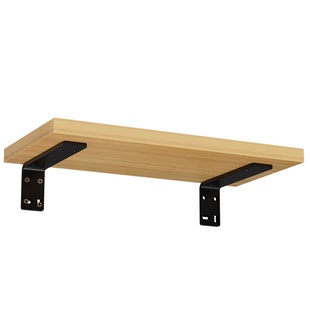 高级感木板搁板厕所厨房创意路由器卫生间的承重办公桌墙上置物架