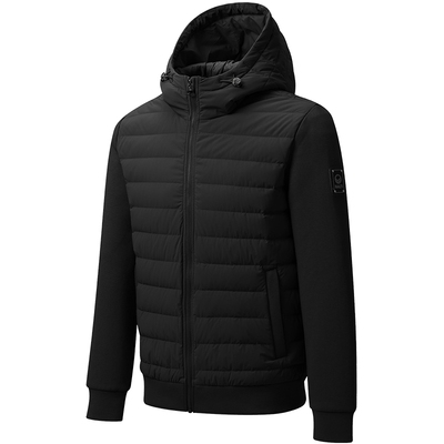 HALTI男轻薄保暖针织拼接羽绒服