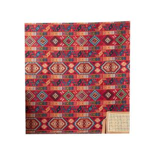 雪尼尔提花布料沙发面料窗帘桌布配色背景民族风面料手工布头加厚