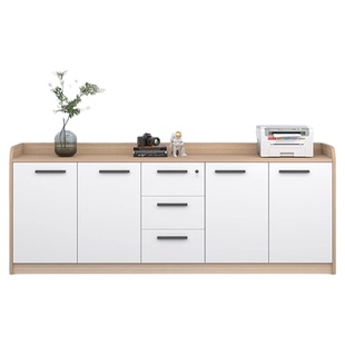 办公室茶水柜会议室柜子落地矮柜隔断办公桌侧柜置物复印机工作台