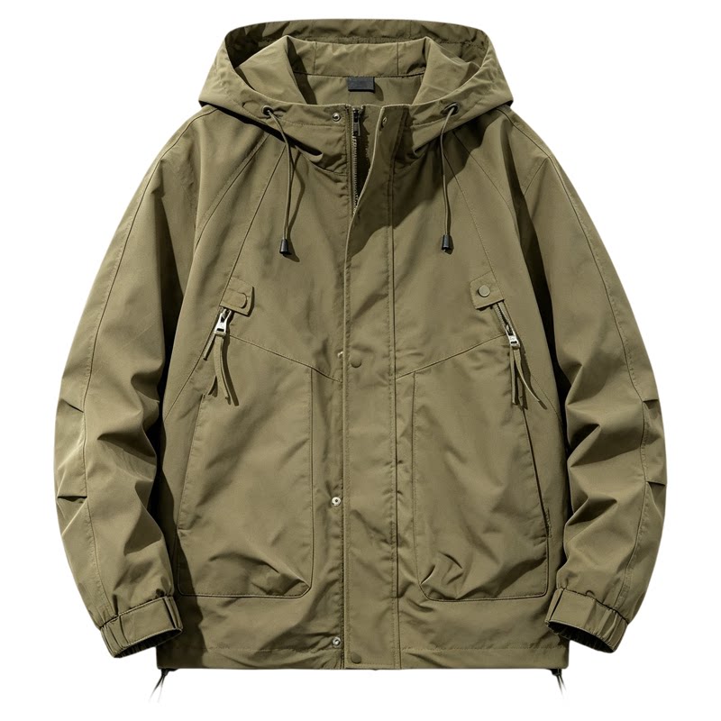 纪诗哲运动登山服防风连帽冲锋衣
