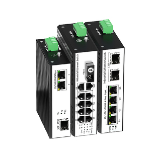 阿卡斯 POE工业级千兆光纤收发器1光1电2电4电8电SFP光口SC口单模单纤光电转换器5口8口导轨式工业级交换机