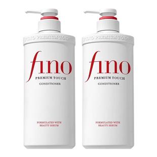 fino透润美容液护发素550ml*2 柔顺染烫受损发丝护理修复改善毛躁