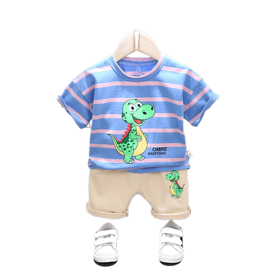 全棉男童两件套短袖1小孩