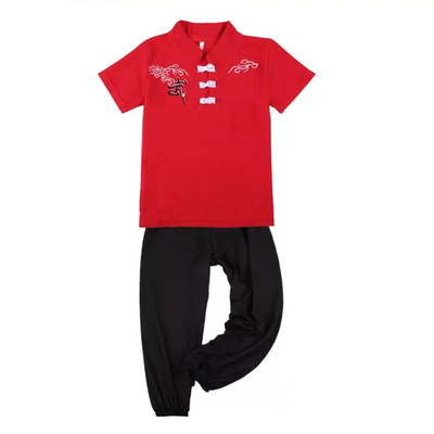 中国风男女儿童武术表演服长短袖