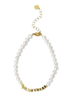 小碎银淡水珍珠手链轻奢叠戴百搭