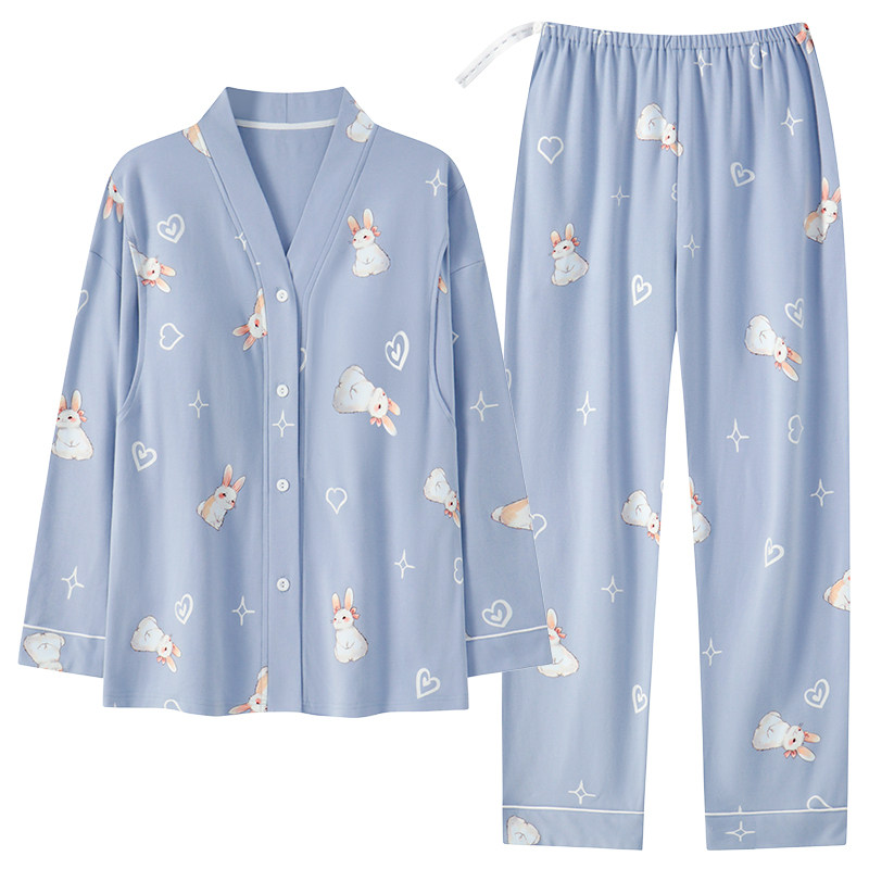 纯棉带胸垫孕妇月子服可调节腰带