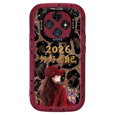 豹纹2026好好爱自己适用OPPOa6pro手机壳新款简约高级感a5Pro外壳网红爆款a3pro带手绳防摔手机套男女款