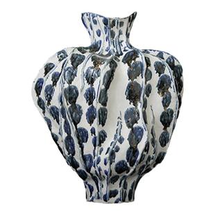 缪斯家 东方巴黎/”鎏墨斑青“手工陶瓷瓶艺术花瓶复古花器摆件