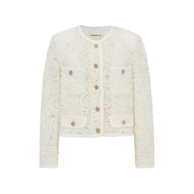 PORTSPURE法式立体压花短外套