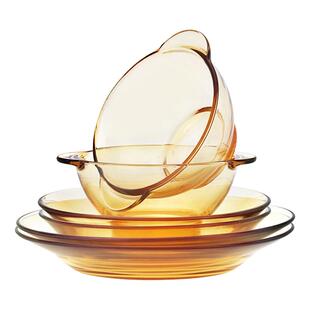 REVERE 耐热玻璃餐具套组碗碟套装家用玻璃盘餐具碗烤箱微波高温