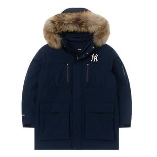 【自营】MLB羽绒服新款男装女保暖运动服户外休闲服毛领防风外套