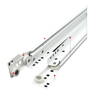 抽屉二节滑道导轨衣橱柜滑轨办公电脑桌两节静音托底拉轨滑轮轨道