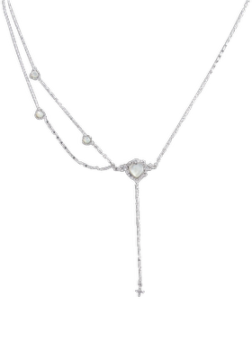 轻奢小众设计猫眼石项链锁骨链女