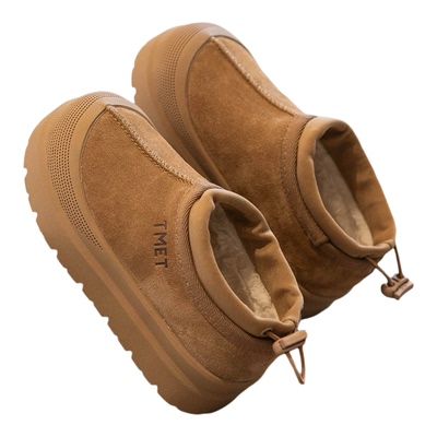 儿童真皮雪地靴女童棉鞋加厚