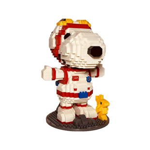 Bros Block国产积木正版宇航员史努比成年高难度微颗粒拼装男女孩