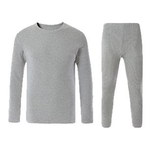 ab保暖内衣套装圆领色织刷绒棉毛衫裤弹力男士低领秋衣秋裤P950