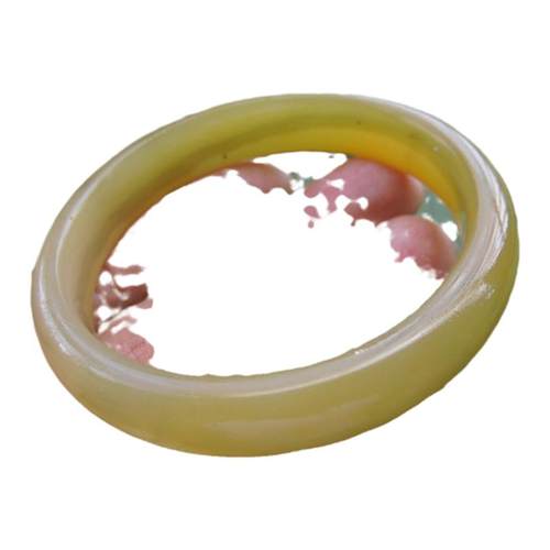 云南黄龙玉女生玉手镯玉石时尚贵妃玉镯子黄蜡石手链精美手饰收藏