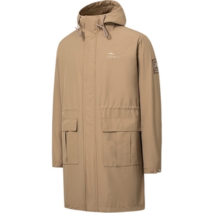 鸿鹄丨鸿星尔克夏季新款男士国潮复古中长款风衣大衣百搭运动外套