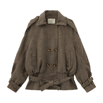 CUBIC经典英伦风毛呢外套