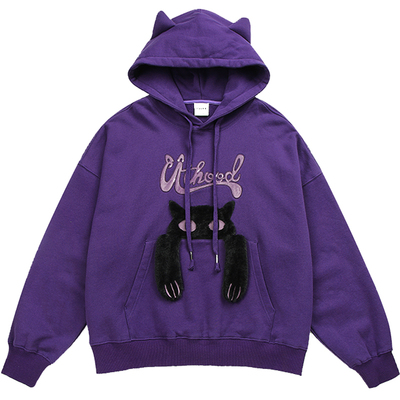 GUUKA短款大阔版型连帽卫衣