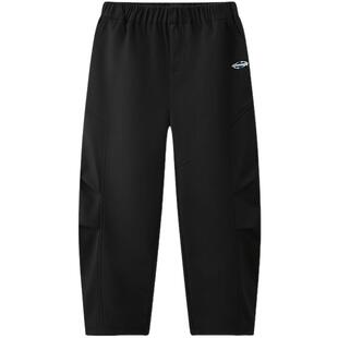 MQD童装男童加绒休闲裤2025冬季新款儿童加厚保暖宽松束脚裤子