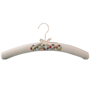 EARTHTONE“看得见风景”出口包布衣架蕾丝刺绣衣撑拍照无痕防滑