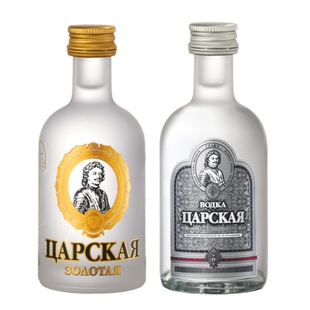 进口俄罗斯金银沙皇伏特加酒版收藏品50ml酒办酒伴酒样迷你酒洋酒