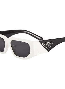 Prada普拉达墨镜男女复古小框太阳镜三角标防晒眼镜宝岛旗舰09ZSF