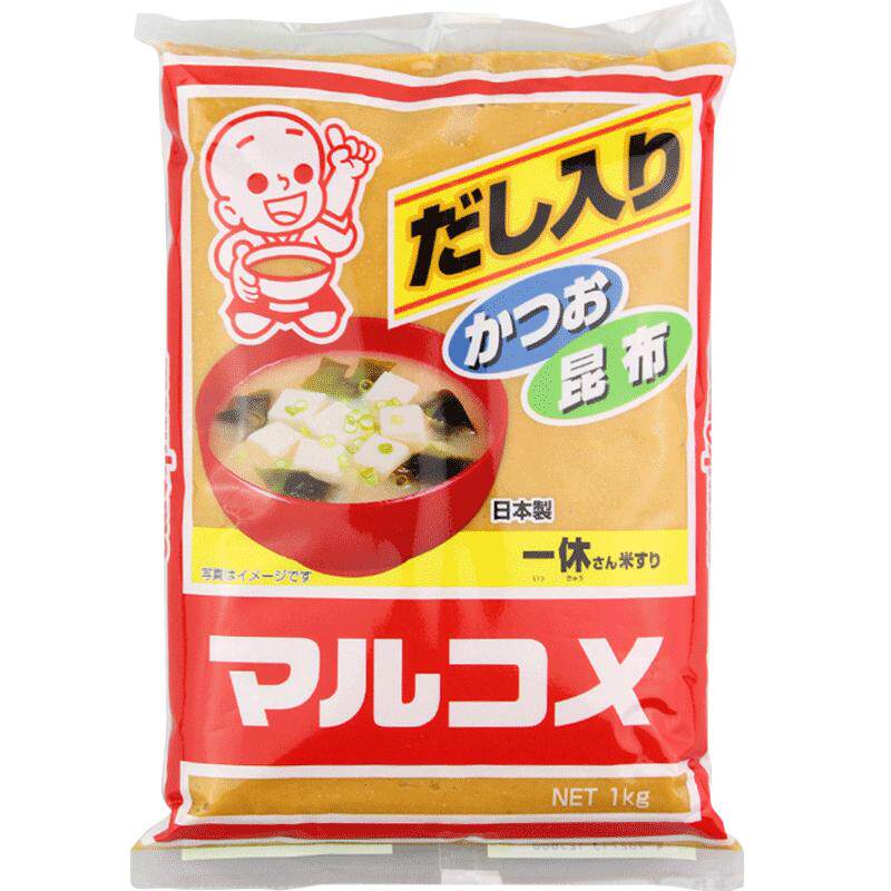 味噌酱日本进口丸米一休味增日式味噌汤白料黄豆大酱汤1kg包邮
