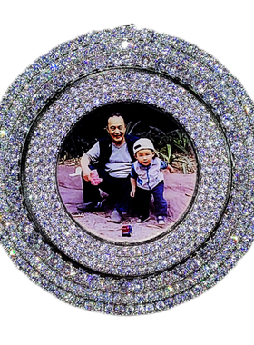 Mr.Bling定制款满钻旋转照片吊坠