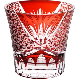 洋酒杯轻奢高档江户切子水晶威士忌酒杯套装家用高级古典星芒礼盒