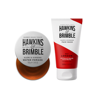 HAWKINS霍金斯小银罐水基发油男士洁面造型套装复古发蜡发泥礼盒