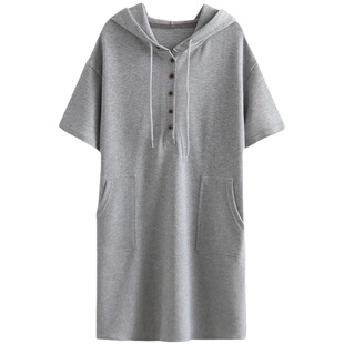 胖妹妹mm遮肚子显瘦连衣裙大码女装夏装新款韩版宽松T恤裙子