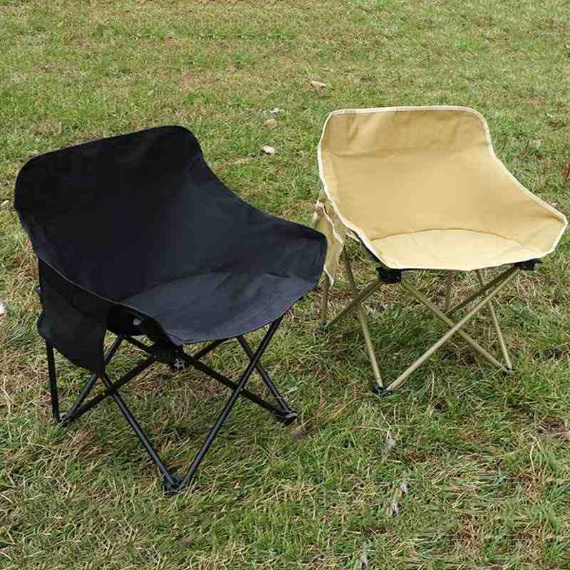 折叠便携月亮椅懒人椅露营野外桌椅休闲靠背钓鱼户外凳子椅子超轻
