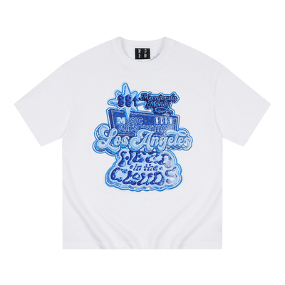 MEDMx88RISING亮片音乐立牌短袖男夏季美式潮流T恤女休闲宽松tee