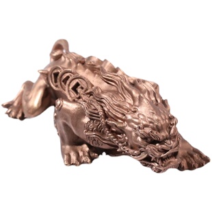 杂良社原创紫铜狮头貔貅天禄摆件茶宠动物精品送礼中式手把件