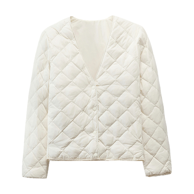 白鸭绒轻薄短款羽绒服